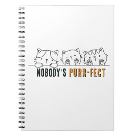 Caderno Espiral Nobody's Purr-fect Notebook (6.5" x 8.75")