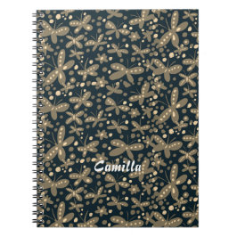 Caderno Espiral Noite de borboletas