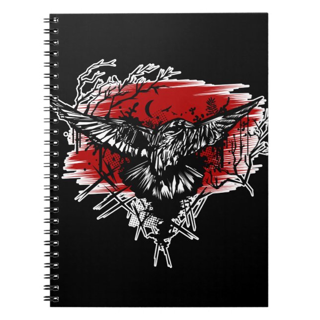 Caderno Espiral Noite de Corvos (Frente)