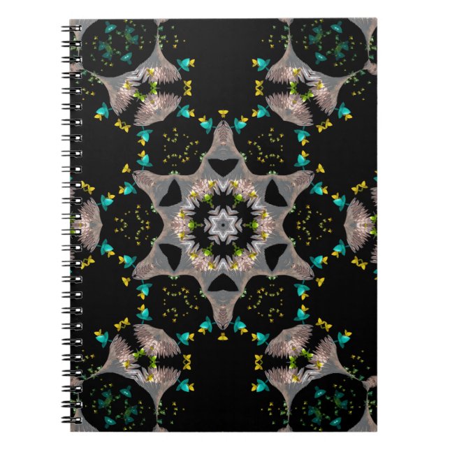 Caderno Espiral Noite de Veludo Kaleidoscópio (Frente)