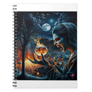 Caderno Espiral Noite e bruxa horríveis