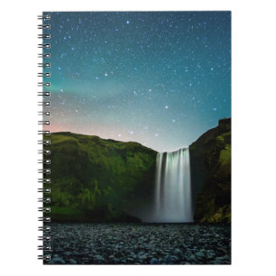 Caderno Espiral Noite em Skógafoss