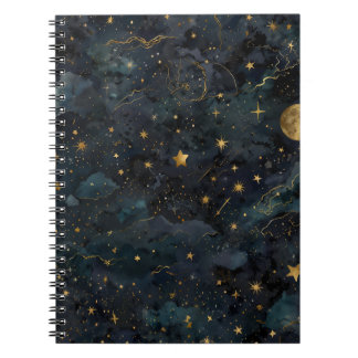 Caderno Espiral Noite Estrelada Celestial