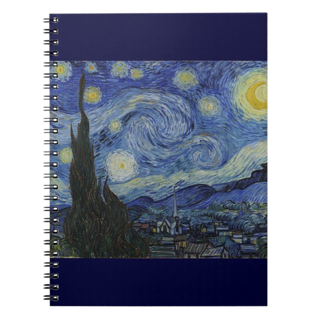 Caderno Espiral Noite Estrelada de Van Gogh (Frente)