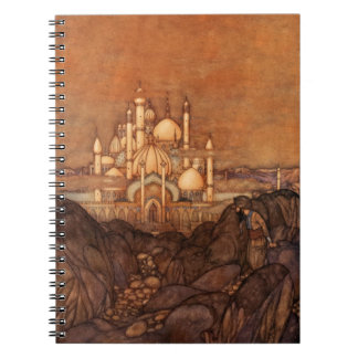 Caderno Espiral Noites árabes da arquitetura de Edmun Dulac do