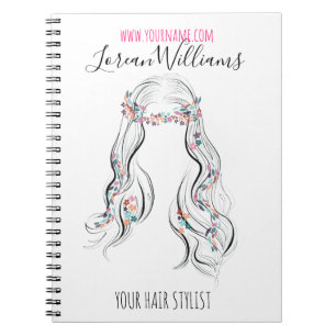 Caderno Espiral Noiva Cabelo ondulado coroa estática