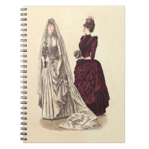 Caderno Espiral Noiva Casamento Feminino Vintage