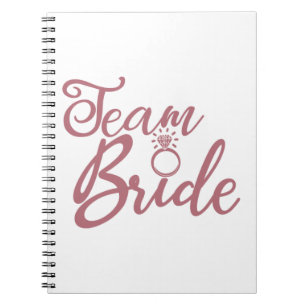 Caderno Espiral Noiva da Equipe - Casamento de Festa de solteira
