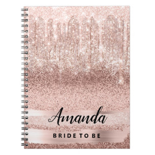 Caderno Espiral Noiva De Rosa Drips Makeup Artist 16º Doce