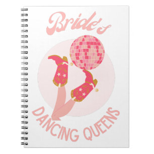 Caderno Espiral Noiva dos Anos 70 Retro Rainhas da Dança Despedida