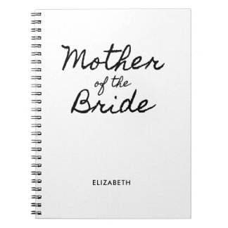 Caderno Espiral Noiva Mãe Caligrafia Casual Preta