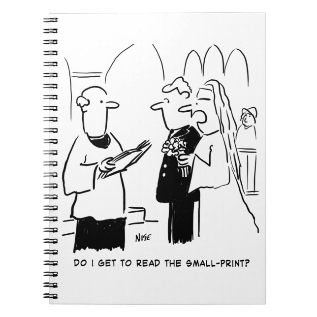 Caderno Espiral Noiva quer verificar o desenho de Impressão pequen (Frente)