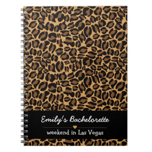 Caderno Espiral Noiva Solteira Boujee Tendance Estampa de Leopardo