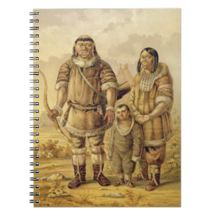 Caderno Espiral Nómadas de Chukchi, gravados por Winckelmann e po