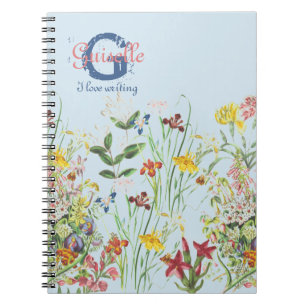 Caderno Espiral Nome Biográfico Floral Botânico Girassol Bonito