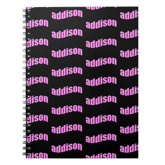 Caderno Espiral Nome da addison, para Addison (Frente)
