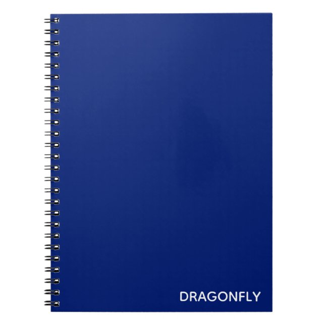 Caderno Espiral Nome da cor azul do Dragonfly (Frente)