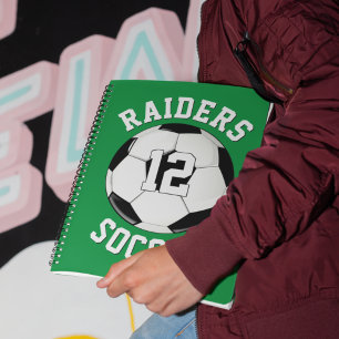 Caderno Espiral Nome da Equipe de Futebol e Número do Jogador Jers