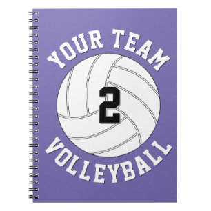 Caderno Espiral Nome da Equipe de Voleibol e Número do Jogador Je