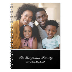 Caderno Espiral Nome da Família Foto Imagem Personalizar