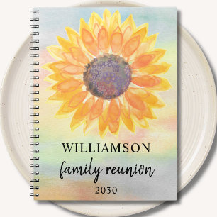 Caderno Espiral Nome da família personalizada Reunião da família S