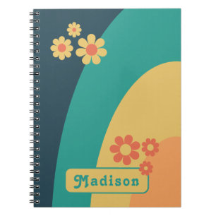 Caderno Espiral Nome da Margarida Curva Retro Moderna