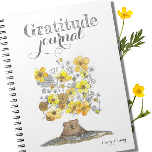 Caderno Espiral Nome das Flores Ilustradas do Diário de Gratidão