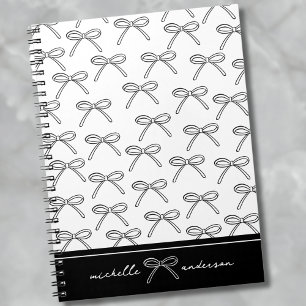 Caderno Espiral Nome de Arco Minimalista Personalizado
