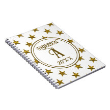 Nome de Família Elegante Monograma Ouro Branco Est