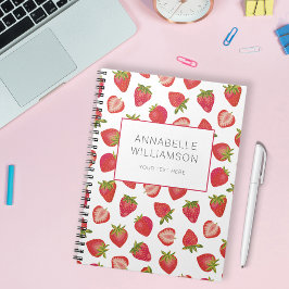 Caderno Espiral Nome de Morango