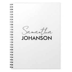 Caderno Espiral Nome de Roteiro Sofisticado Minimalista Moderno