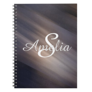 Caderno Espiral Nome de Sparkles de Girly Personalizado