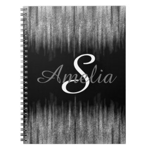 Caderno Espiral Nome de Sparkles de Girly Personalizado