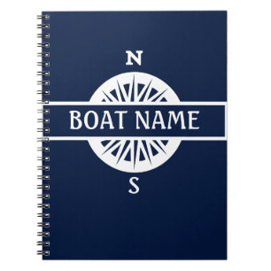 Caderno Espiral Nome do barco Compactar Registro do Capitão