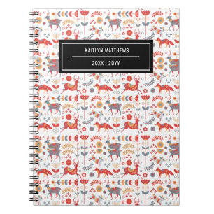 Caderno Espiral Nome do Padrão Animal na moda Leopard
