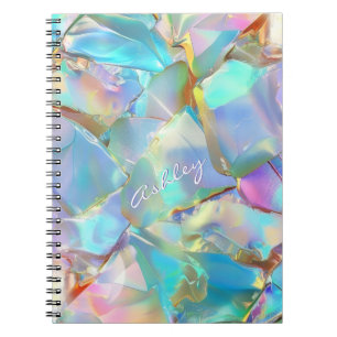 Caderno Espiral Nome do Script Branco no Plano de Fundo Opal