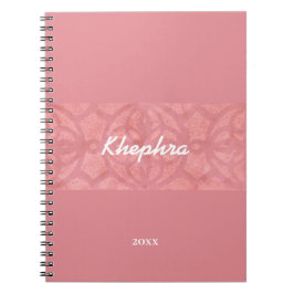 Caderno Espiral Nome e Ano da Aquarela Rosa-Rosa-Rosa-Rosa-Rosa