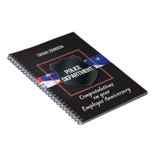 Caderno Espiral Nome feito sob encomenda, aniversário do empregad