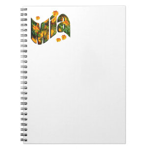 Caderno Espiral Nome Floral Mia, Notebook