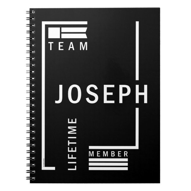 Caderno Espiral Nome Joseph (Frente)
