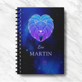 Caderno Espiral Nome mágico com signo Zodiac Leo Notebook