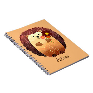 Caderno Espiral Nome ou rótulo personalizados do animal de porco-g