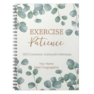 Caderno Espiral Nome Personalizado 2023 Paciência do Exercício JW