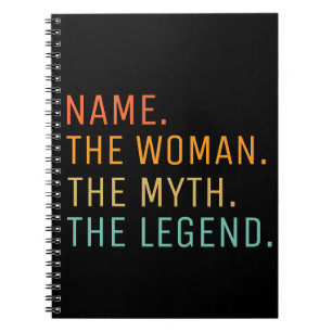Caderno Espiral Nome Personalizado A Mulher O Mito A Lenda