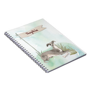 Caderno Espiral Nome Personalizado Cão-De-Pet De Greyhound Italia