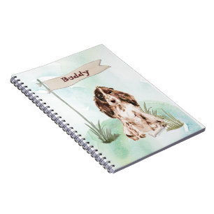 Caderno Espiral Nome Personalizado Cão Pet do Cocker Spaniel