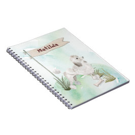 Caderno Espiral Nome Personalizado Cão Pet Pet White Poodle