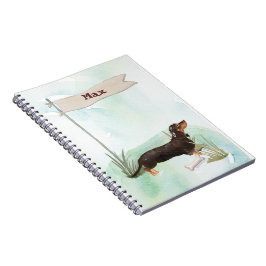 Caderno Espiral Nome Personalizado Cão Pet Preto e Pet