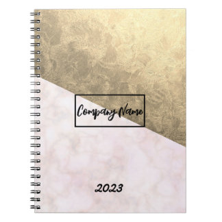 Caderno Espiral Nome Personalizado com Toque Profissional Mármore