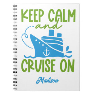 Caderno Espiral Nome Personalizado Cruzeiro Manter Calmo